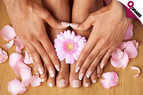 From QR90 Pamper Your Hands & Feet with a Manicure & Pedicure at The Best Western Plus Hotel! (Up to QR520 Value)